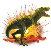 desenho de Tiranossauro Rex para livro didático