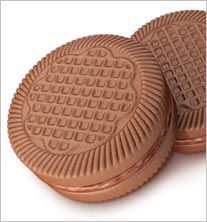 Ilustrações 3D para embalagem de produtos Biscoito recheado de chocolate